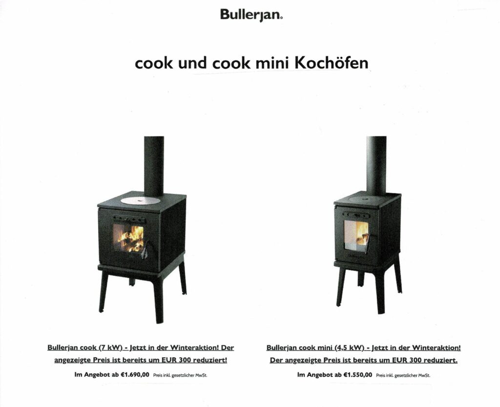 Winter-Rabatt auf die Bullerjan cook-Serie