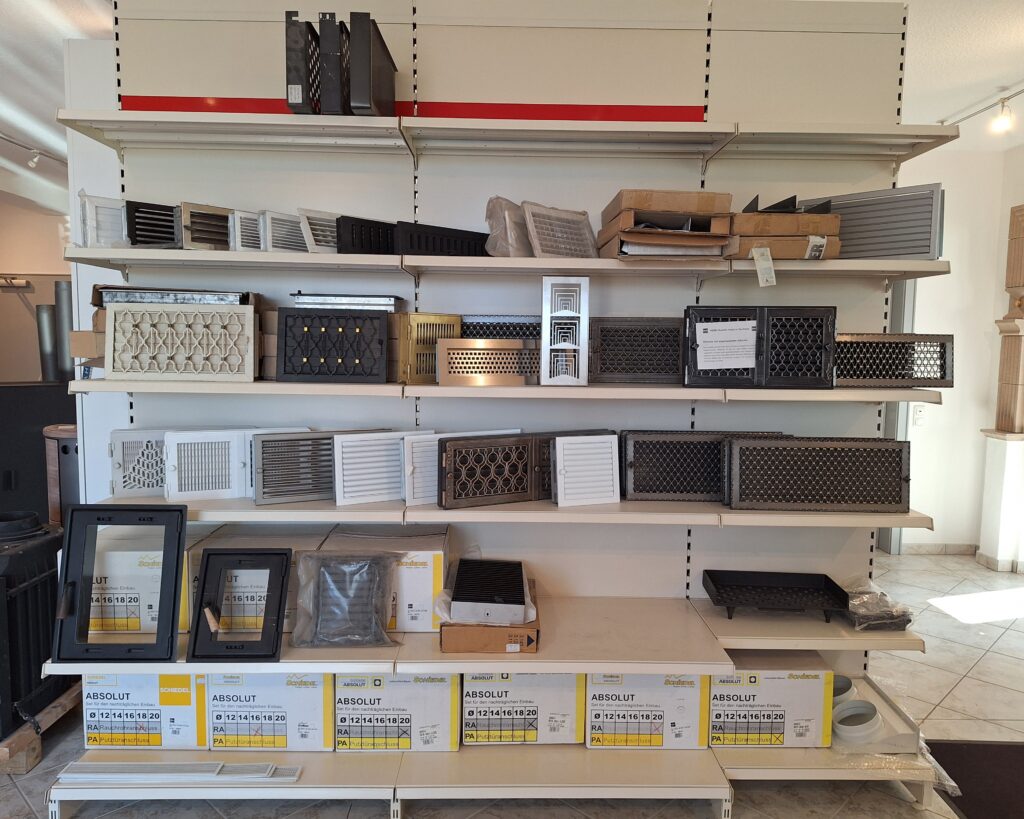 Röhrtüren, Luftgitter, Anschlusstücke Schiedel Absolut